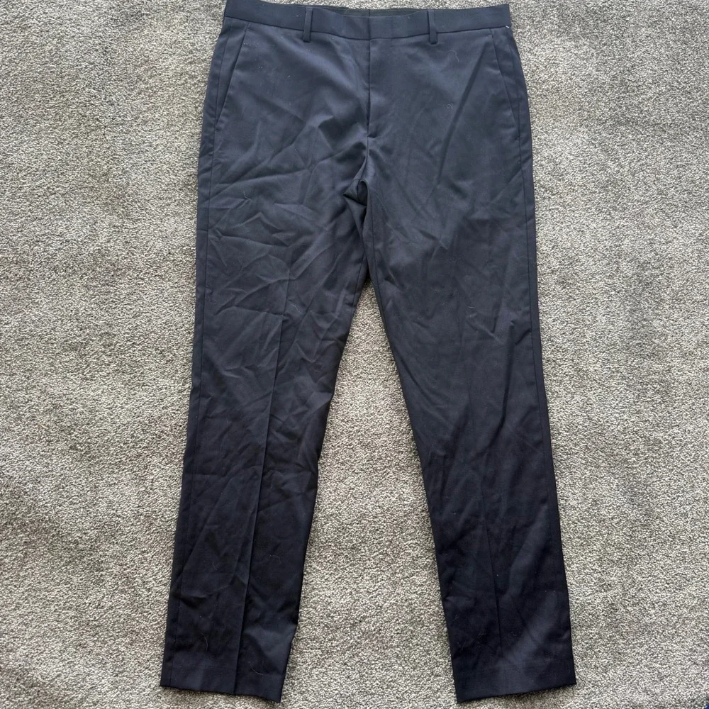 J.Crew Ludlow Slim Stretch Suit Pants Mens 31x30 Navy Blue Wool Blend J6061